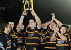 Devon v Cornwall 220413  Cornwall lock and skipper Ben Hilton (Launceston) lifts the Tamar Cup in front of his Cornwall Teammates. Photo by Simon Bryant/Iktisphoto. Mobile: 07990592945. 22/04/13. : 22/04/13, Cornwall, Devon, Tamar Cup, Brickfields, Plymouth, Rugby Union, England